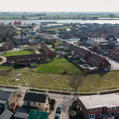 Dronefoto Zoutkamp nieuwbouwlocatie