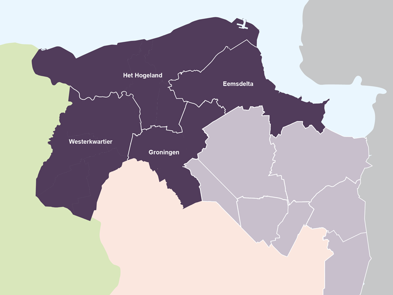 Vergrootbare afbeelding: Kaart werkgebied Wierden en Borgen